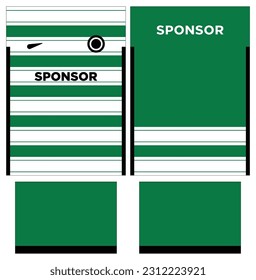 #020 Jersey Sporting Lisbon 2023 Home , green jersey and white strip line