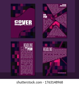 020_Geometric Business booklet Stylish and modern vector set
