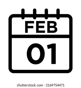 02-Feb - 01 Line Black Icon
