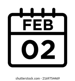 02-Feb - 02 Line Black Icon