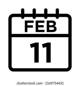 02-Feb - 11 Line Black Icon