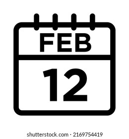 02-Feb - 12 Line Black Icon