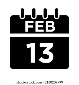 02-Feb - 13 Glyph black Icon