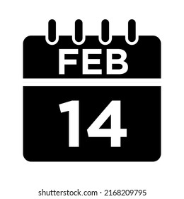 02-Feb - 14-glyph-Schwarzes Symbol