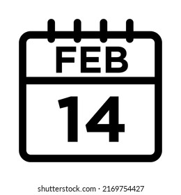 02-Feb - 14 Line Black Icon