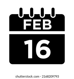 02-Feb - 16 Glyph black Icon