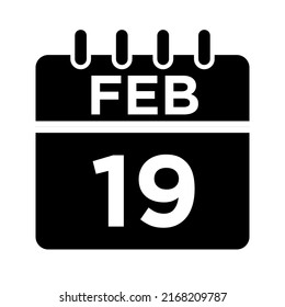 02-Feb - 19 Glyph black Icon