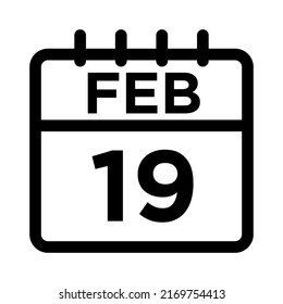 02-Feb - 19 Line Black Icon