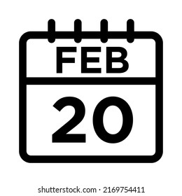 02-Feb - 20 Line Black Icon