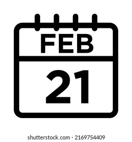 02-Feb - 21 Line Black Icon