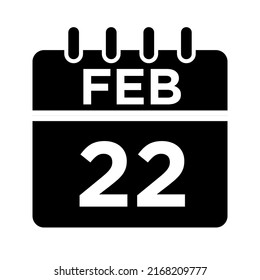 02-Feb - 22 Glyph black Icon