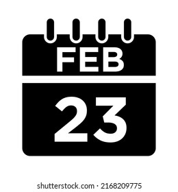 02-Feb - 23 Glyph black Icon