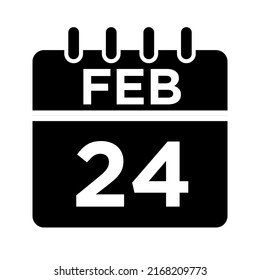 02-Feb - 24 Glyph black Icon