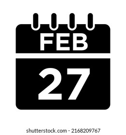 02-Feb - 27 Icono negro glifo