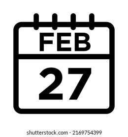 02-Feb - 27 Line Black Icon