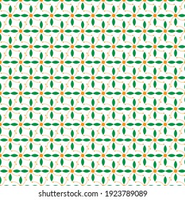 03 Abstract Seamless Green Leaf Pattern. Background Vector Illustration.
