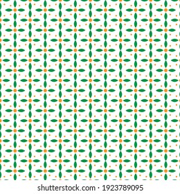 03 Abstract Seamless Green Leaf Pattern. Background Vector Illustration.