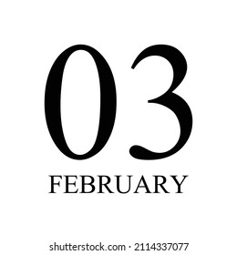 Ilustración de vectores de iconos del 3 de febrero . Fecha, Día De La Boca	