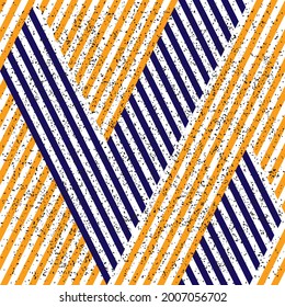 03 Geometric pattern with orange and blue lines. Seamless vector illustration eps 10.