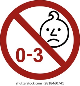 0-3 years marking. For children under three years old. The product meets the age requirements for safety and development of children. Marking on the package. Warning symbol.