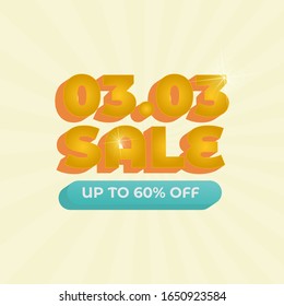 03.03 Sale Up To 60% Bacgkround Illustration