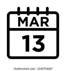 03-Mar - 13 Line Black Icon