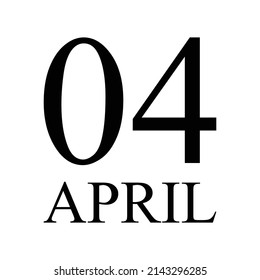 Ilustración de vectores de iconos de abril de 2004. Fecha, Día De La Boca