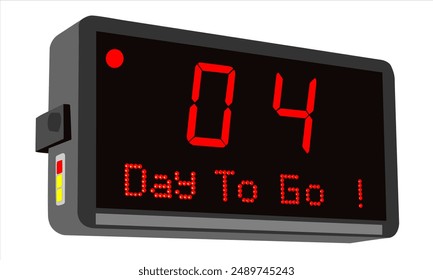 04 days to go, number days to go countdown illustrasion template design and icon design