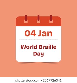 04 Jan - World Braille Day Vector Design