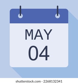 04 May Calendar, Vector Calendar.
