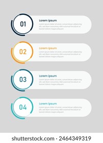 04 Step infographic template. Vector infographic thin line circuler design label with icons Template.Inforgraphic Template. Business concept with 4 steps. EPS 10 vector design illustration.