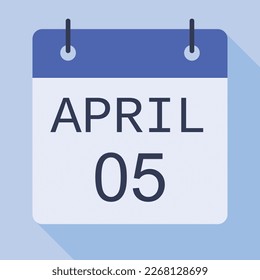 Calendario del 5 de abril, Calendario de vectores.