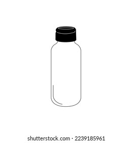 0.5 liter round bottle with screw cap