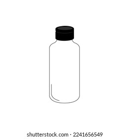 0.5 liter round bottle with screw cap