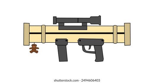 057 Cartoon Bazooka Vector Illustration 
