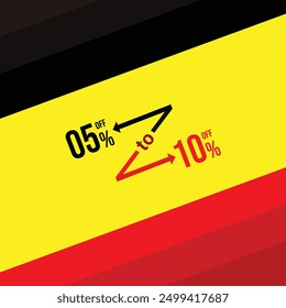 05% de descuento a 10% de descuento en diseño de Imagen. Vector y diseño de ilustración.