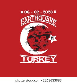 06 02 2023 EARTHQUAKE IN TURKEY T SHIRT DESING.NEED TO HELP TURKEY.