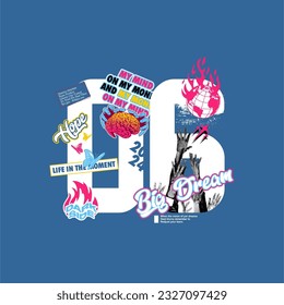 06 big dream slogan street style abstract vintage fashion