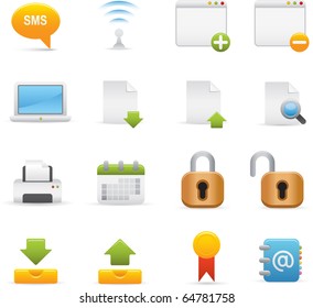 06 Internet Icons Professional vector set for your website, application, or presentation. The graphics can easily be edited color individually and be scaled to any size