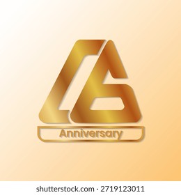 06 Logotipo oro Ilustración vectorial