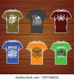 06 t-shirt design with different variety vector illustration vector