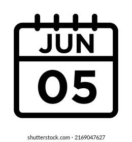 06-Jun - 05 Line Black Icon