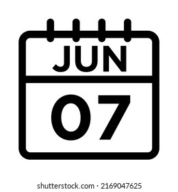 06-Jun - 07 Line Black Icon