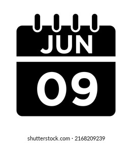 06-Jun - 09 Glyph black Icon