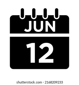 06-Jun - 12 Glyph black Icon