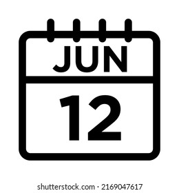06-Jun - 12 Line Black Icon
