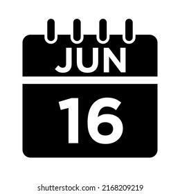 06-Jun - 16 Ícono negro glifo