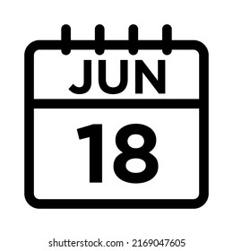 06-Jun - 18 Line Black Icon