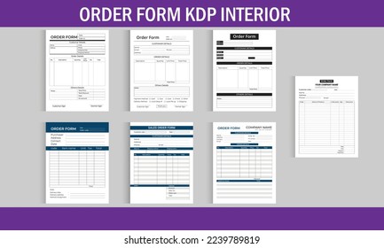 07 Formulario de pedido de plantillas de canva editable para KDP
07 Formulario de estilos y pedido único diferente
07 Estilo diferente y plantilla de factura única