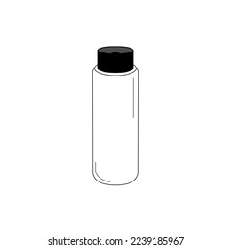 0.7 liter Cylindrical lead bottle with black lid